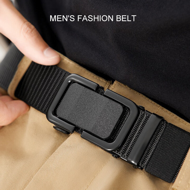 Durable Nylon Canvas Belt with Plastic Buckle - Perfect for Outdoor Sports and Work, Great Gift Idea