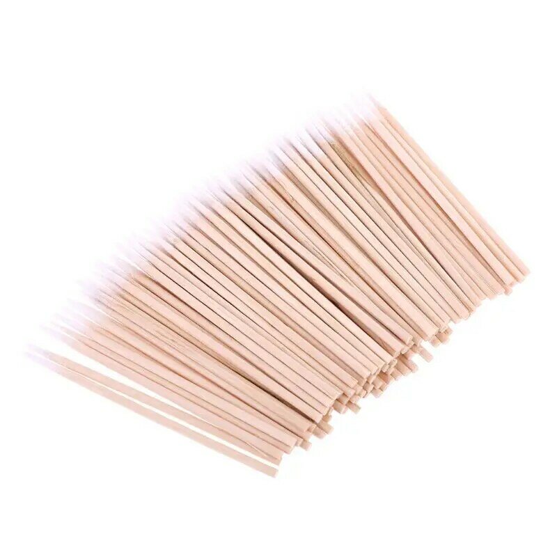 Microblading Wooden Cotton Swabs Pointed Tip Makeup Cosmetic Applicator Sticks