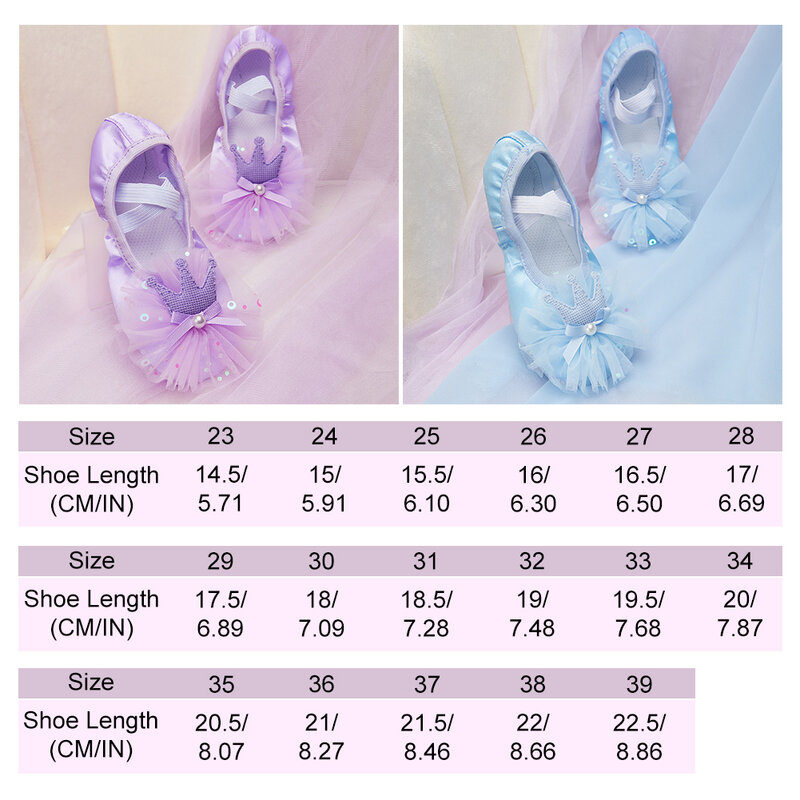 Chaussures de ballet professionnelles pour enfants, chaussures de princesse, semelle souple, couronne en satin, dentelle, danse, entraînement professionnel, filles