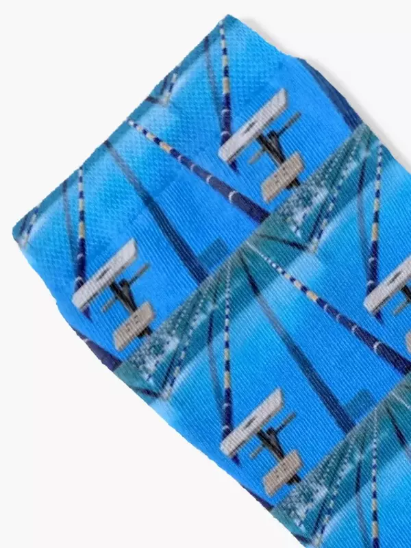 Calcetines de senderismo para hombre y mujer, medias de estética, color azul, ideal para piscina