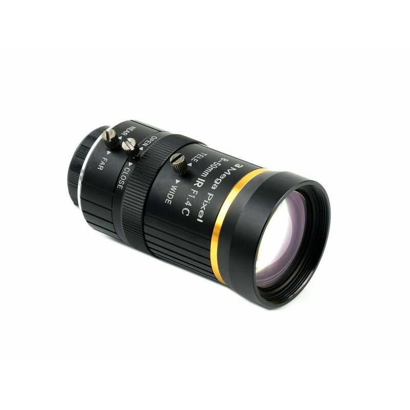Waveshare 라즈베리 파이 하이 퀄리티 카메라용 줌 렌즈, 8-50mm
