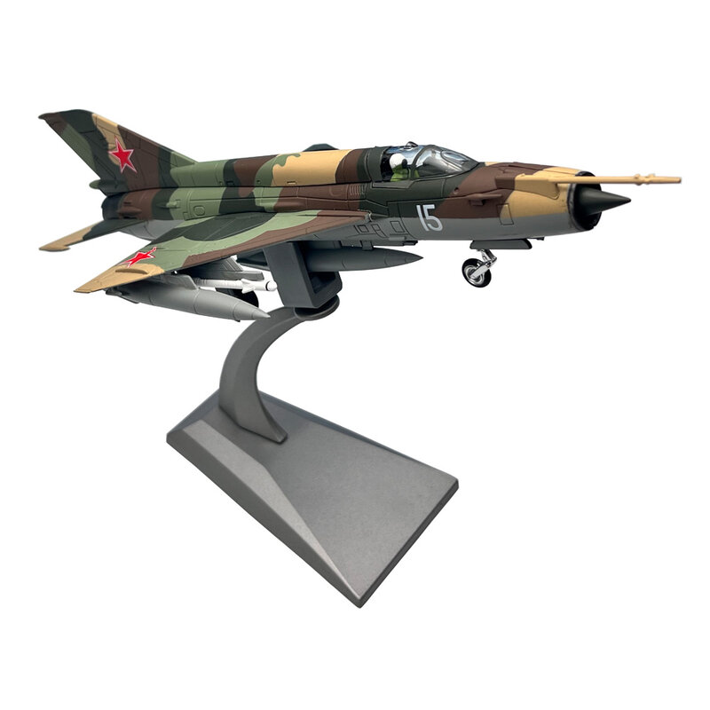 Avión de combate MiG-21 Mig21 de Fishbed para niños, modelo de avión de Metal fundido a presión, juguete de regalo para niños, escala 1/72