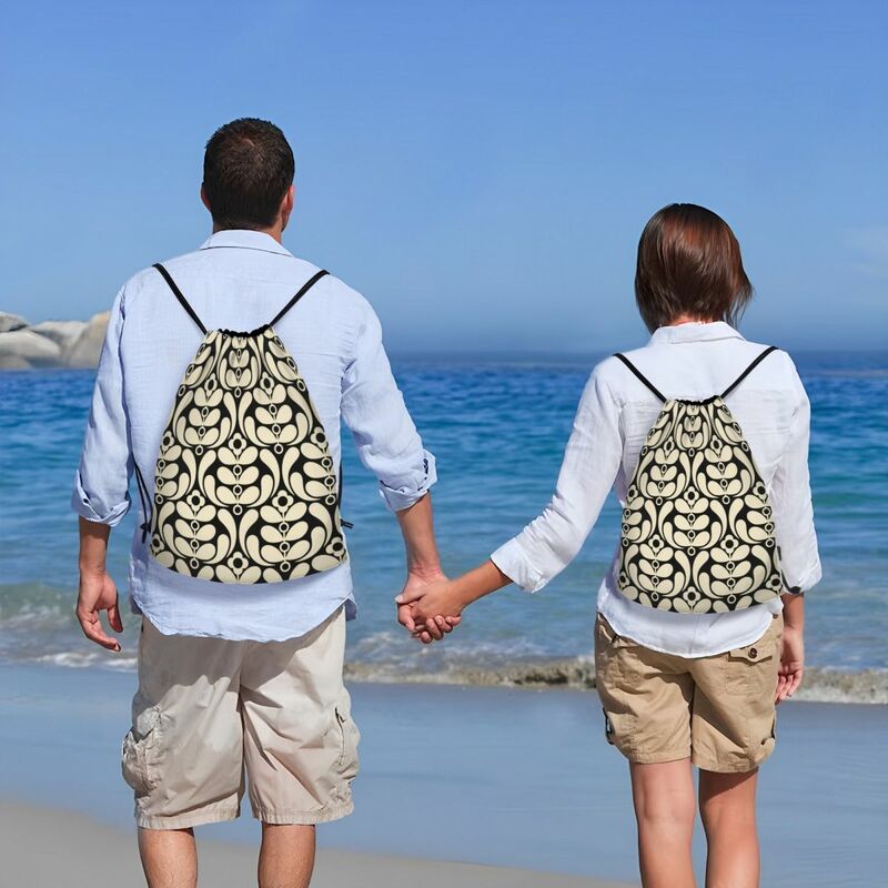 Orla Kiely-mochila con cordón para hombre y mujer, bolsa deportiva para gimnasio, paquete de compras