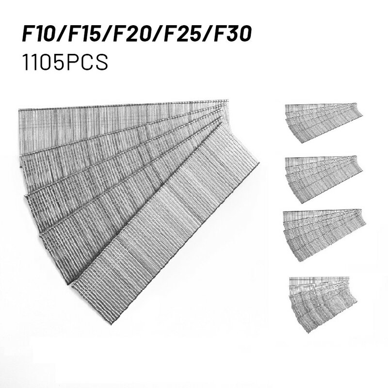 1105pcs Staples F15/F20/F25/F30 Straight Brad Nails For DIY Home/Gardening Woodworking Nails Gun Tool Accessories