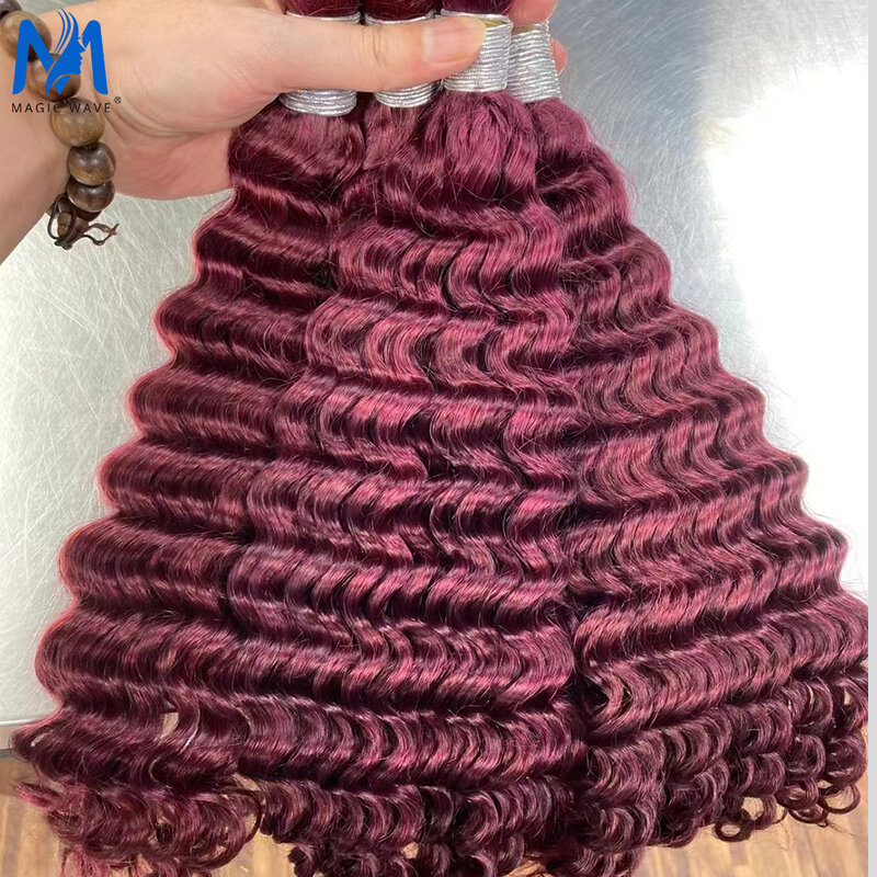 Bulk Human Hair for Braiding Curly Remy Indian Hair 16-28 Inches No Wefts Natural Color Hair Extension for Women 50g/pcs