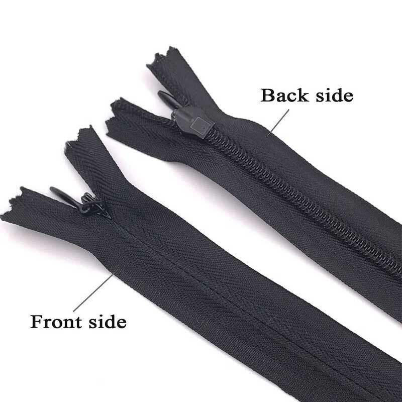 10 Stuks Nylon Onzichtbare Ritsen 15-60Cm (6Inch-24Inch) zwart Wit Onzichtbare Spoel Rits Voor Tailor Riool Naaien Ambacht Home Textiel