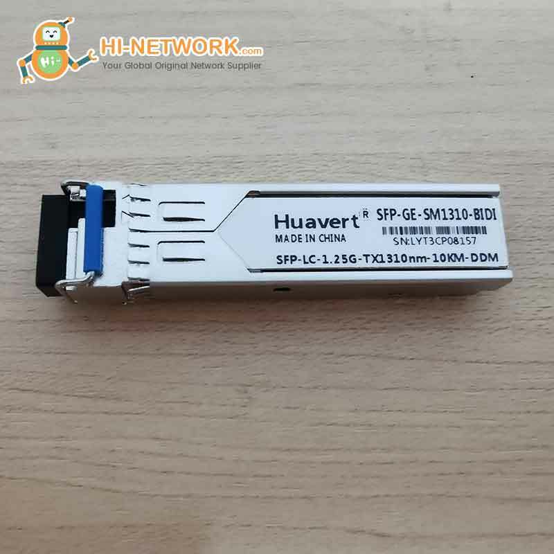 Huavert 1.25G 1310/1550nm GE 10KM BIDI Simplex LC-SC Transceiver optyczny SFP kompatybilny z Cisco Mikrotik Huawei HP itp marek