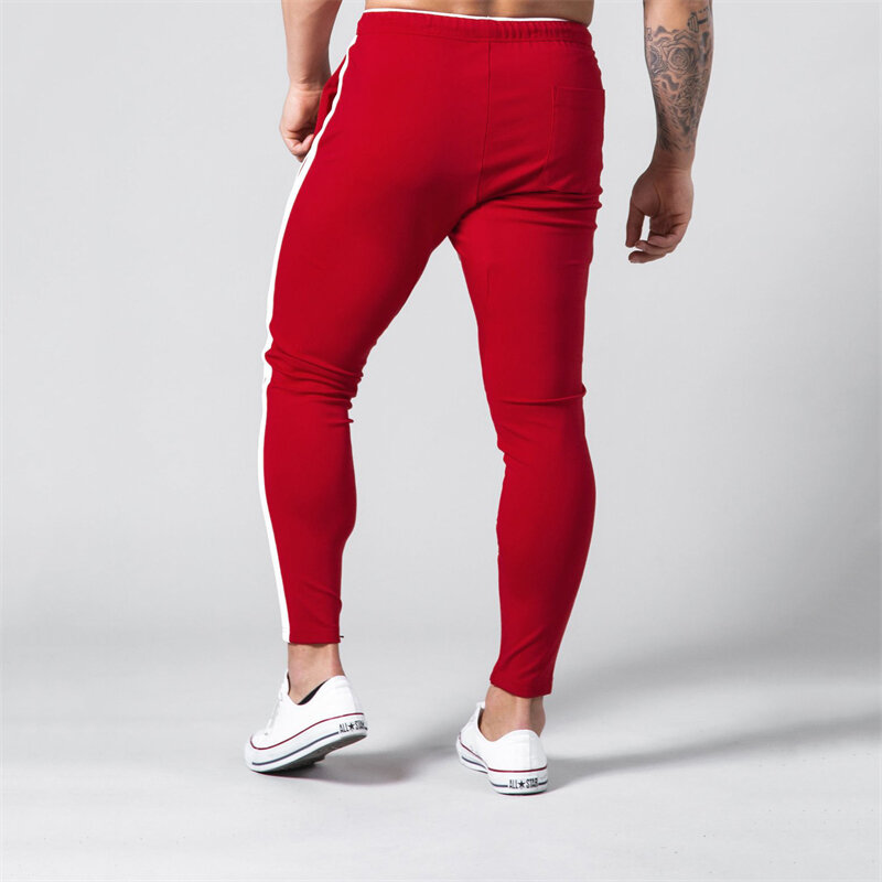 Pantaloni sportivi da uomo in cotone moda fitness pantaloni da allenamento da uomo in tinta unita pantaloni casual misti