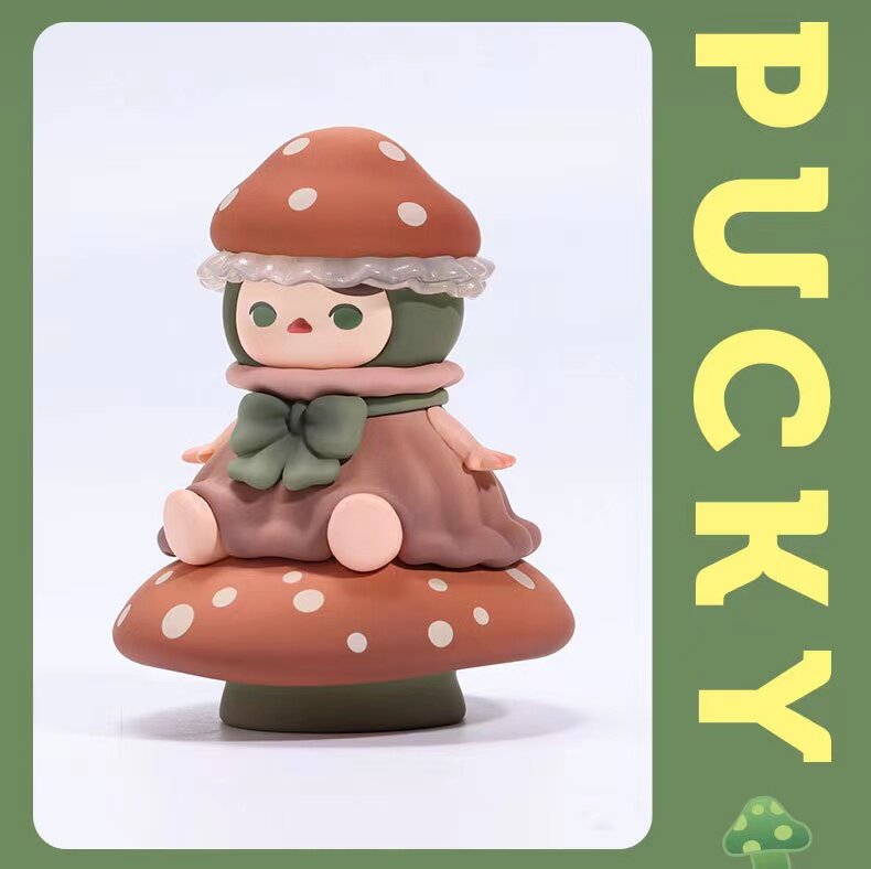 Pucky Genie Paddenstoel Baby Beperkte Garage Kit Lift Kawaii Actie Anime Figuren Speelgoed Schattige Collectie Bureau Model Verjaardagscadeaus