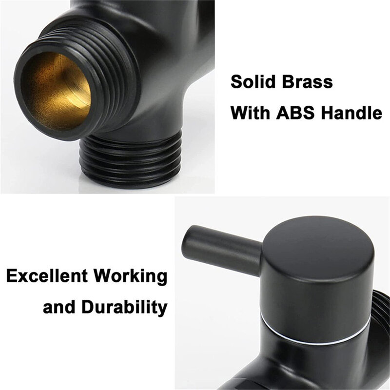 G1/2" 3 Way Brass Diverter Valve T-Adapter Converter For Shower Head Multi-function Faucet Conversion Valve Shower Accessories