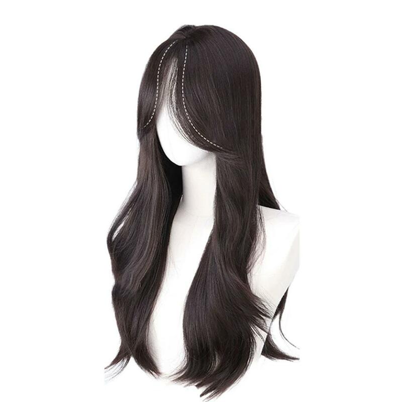 Peruka Damska Długie włosy Naturalna pełna głowa Zestaw Split Curled Hair Pełna peruka Zestaw włókien chemicznych Peruka termoodporna