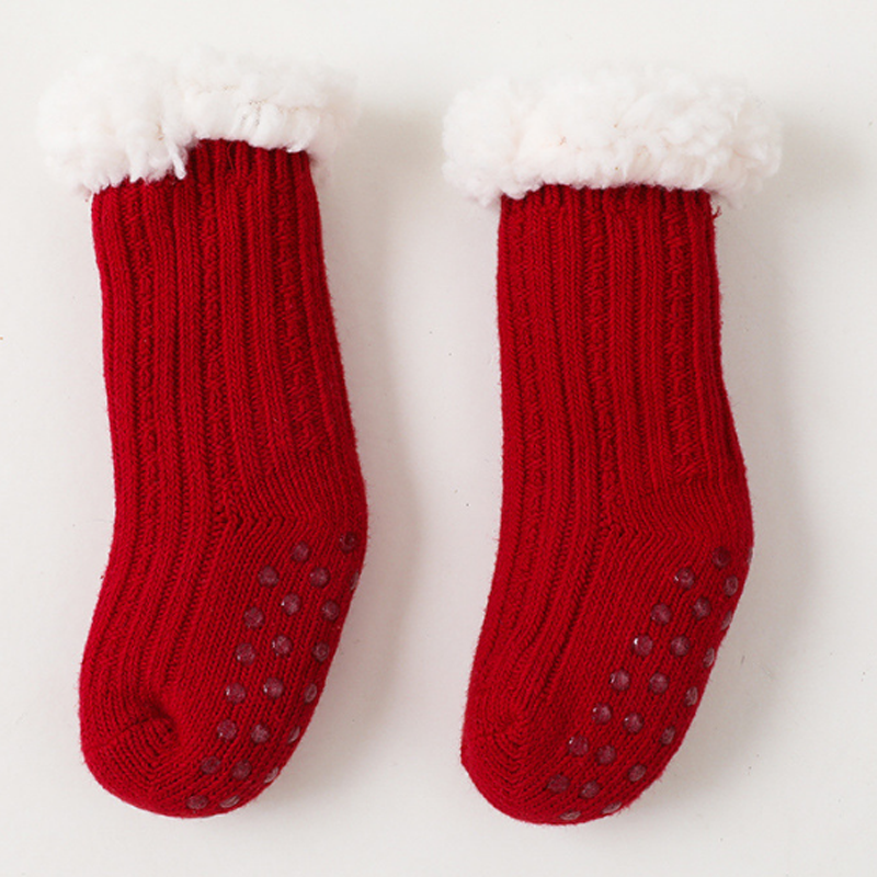 Nuevos calcetines de invierno para bebé, gruesos y cálidos, antideslizantes