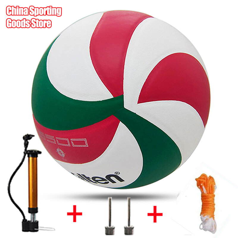 Outdoor Sports, Training,Model5500,Size 5, Printing Volleyball,Christmas Gift Volleyball, Free: air pump + air needle + mesh bag