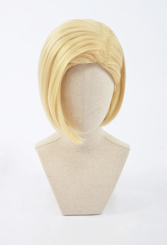 Heat Resistant Fiber Cosplay wig refer to Dragon Ball Android 18