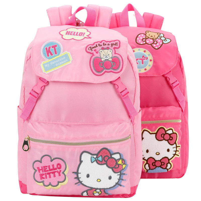 Sanrio New Hello Kitty Student tornister Cartoon Casual i lekki plecak dla dzieci nakładka na pas bezpieczeństwa o dużej pojemności