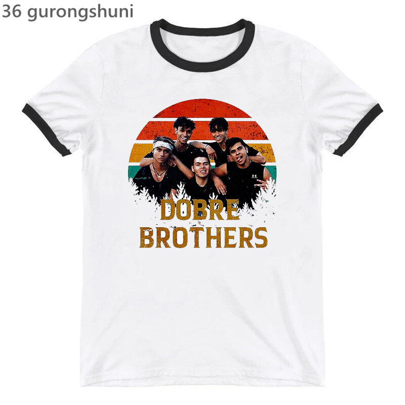 Camiseta do amante da música das mulheres da cópia gráfica do grupo dobre irmãos do cantor da música do sexo feminino camiseta da forma 90s00 00s meninas t