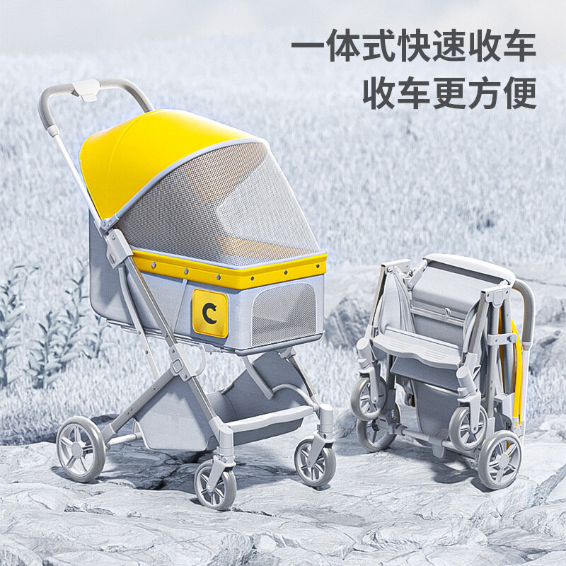 The Pet Trolley Is Lightweight and Foldable for Small Dog and Cat Carts