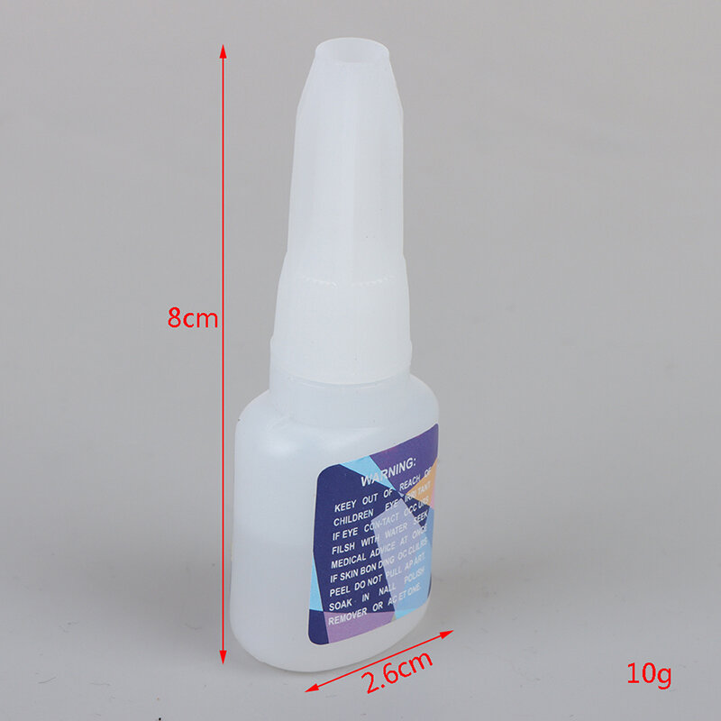 Pegamento transparente para uñas postizas, Gel UV de secado rápido, especial con cabezal de cepillo, 10g