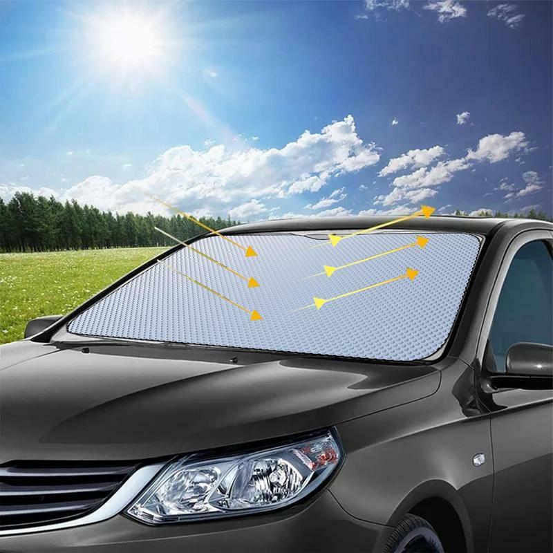 Reflexivo e dobrável Auto pára-brisa Sun Shade Cover, Estojo de proteção do pára-brisa do carro, Auto acessórios