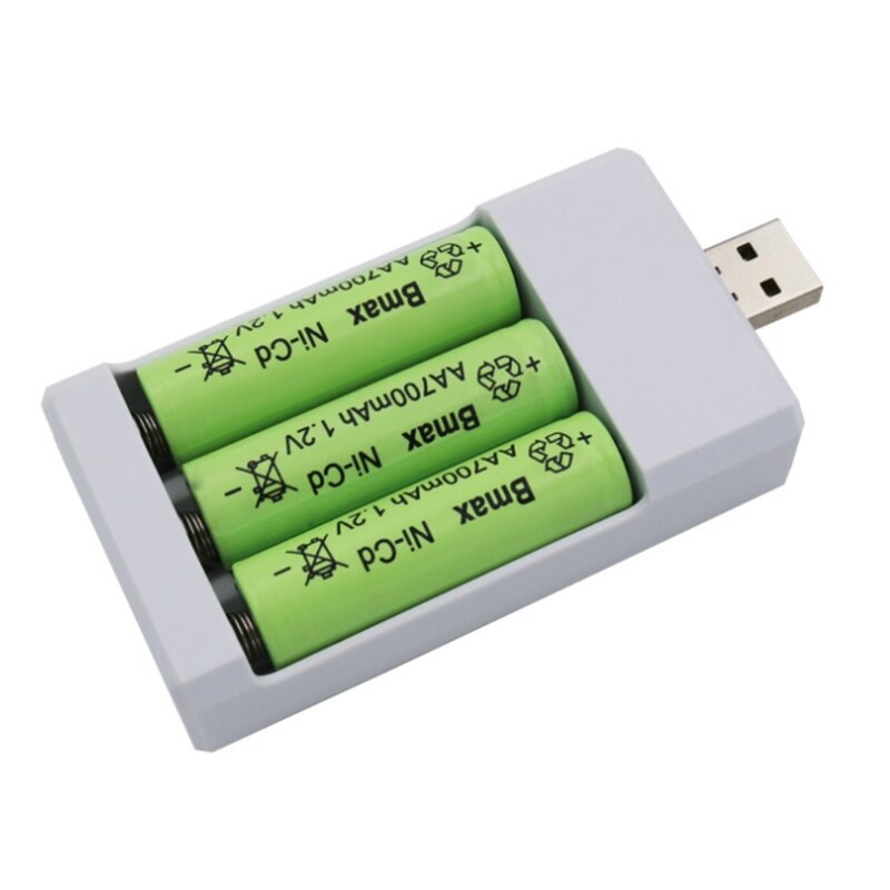 Carregador bateria usb plug carregamento rápido para estação carga inteligente para nimh nicd aaa/aa bateria recarregável