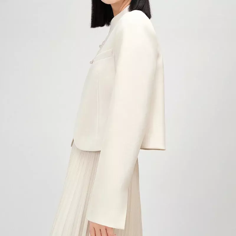 Atasan Putih Antik + Rok Berlipat Wanita Elegan Bisnis Streetwear Set Bagian Menderek Desain Mewah Set Rok Pesta Wanita