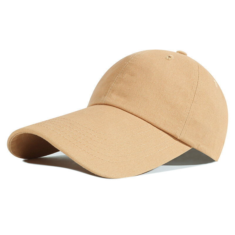 หมวกแก๊ปเบสบอลมีปีกหมวก100% ยาวพิเศษสำหรับผู้ชายผู้หญิงหมวกกันแดดทำจากผ้าฝ้าย gratis ongkir