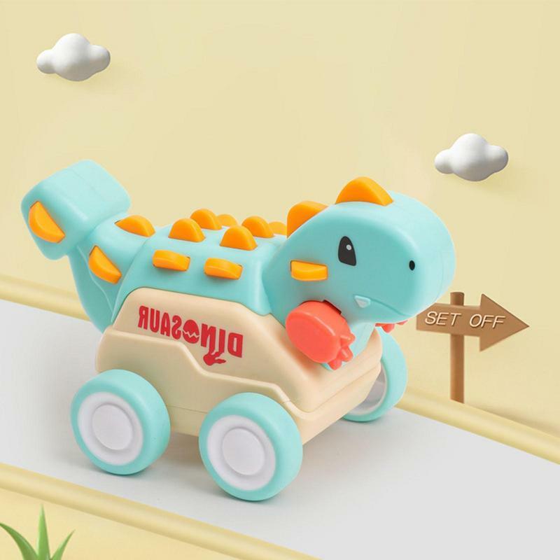 Jouets de dinosaure pour enfants, véhicule à inertie, jouets pour tout-petits avec pneus coordonnants, véhicule d'ingénierie, d37rib back, voitures