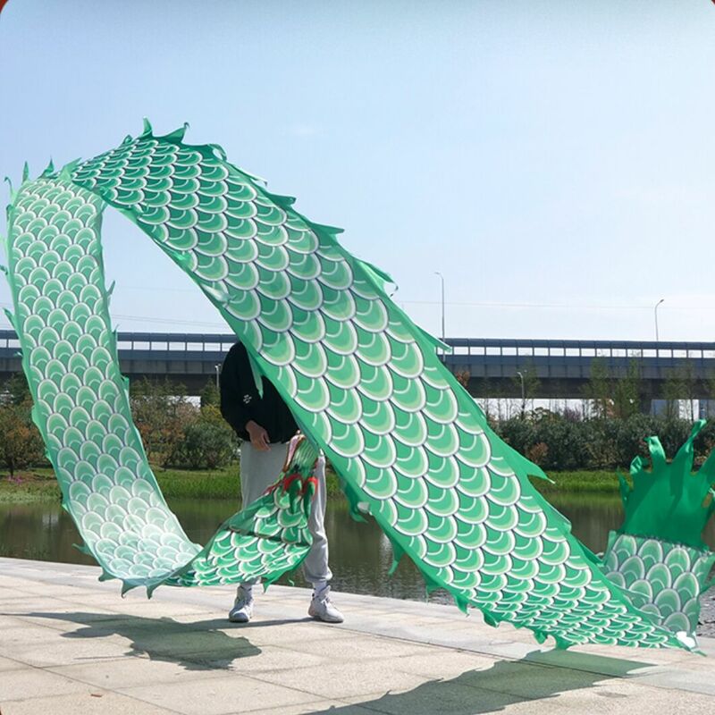 6/8/10 meter Chinesischen Drachen Tanz Spielzeug Festival Feier Leistung Requisiten Zubehör Traditionellen Drachen Kopf Band