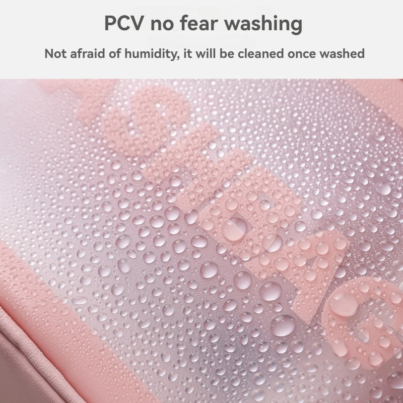 Einfache Buchstaben Muster Make-up-Tasche, vielseitige leichte Toiletten artikel Wasch beutel für Frauen