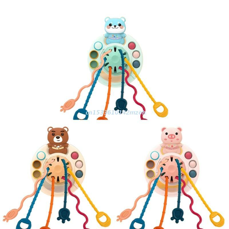 Penarik Mainan Kerincingan Tangan Lonceng Penggetar Bayi Mainan Kunyah Mainan Mandi Tumbuh Gigi Hadiah Dropship