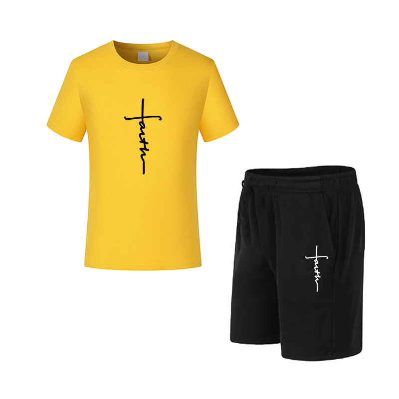 Coreano esportes t-shirt com letra impressa para homens, calças de basquete, casual, redondo-colar, solto, com cordão, novo design