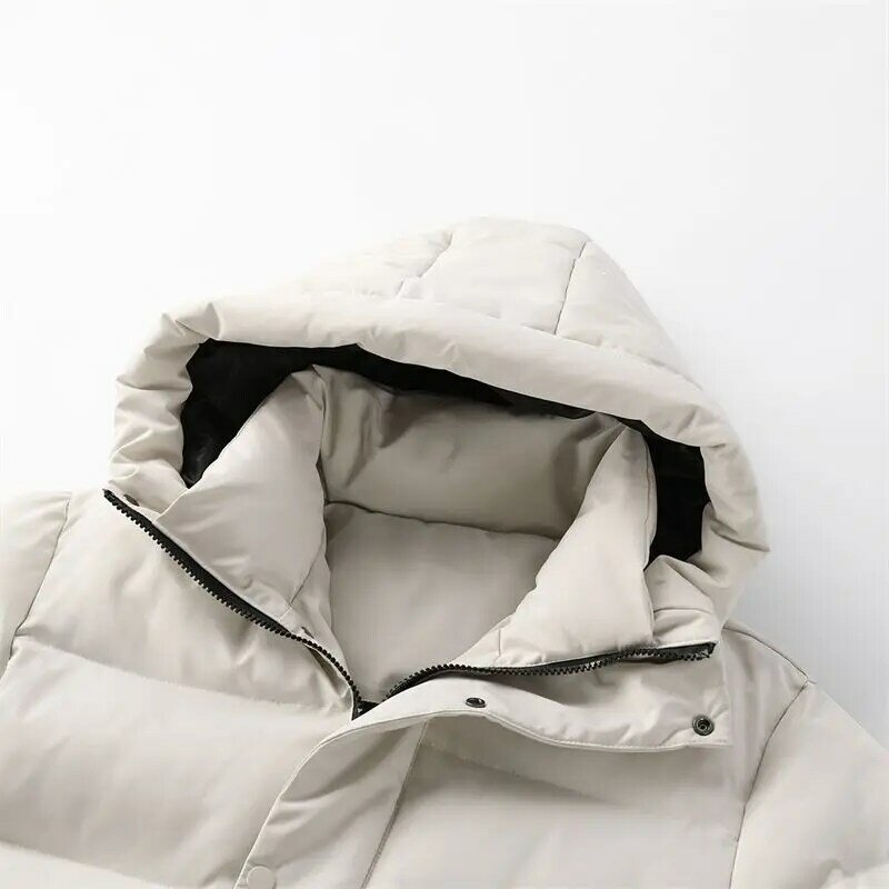 Мужская теплая зимняя куртка с капюшоном, однотонная Повседневная универсальная куртка, размеры до 7XL