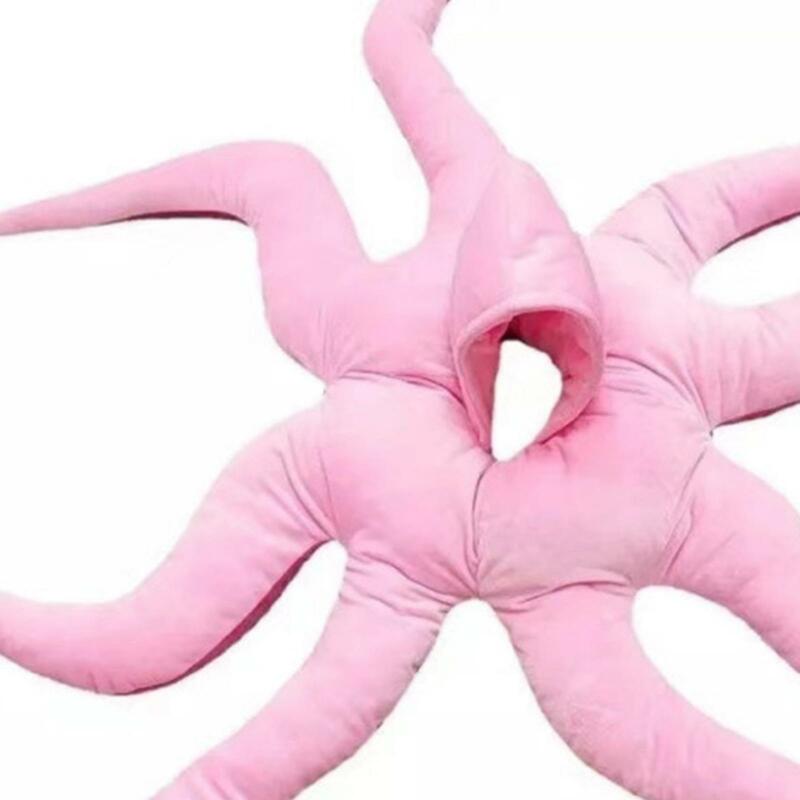 Baby Octopus Costume indossabile cuscino per dormire Cosplay con cappuccio grande polpo per neonati in famiglia adulti Toddlers gioco di ruolo