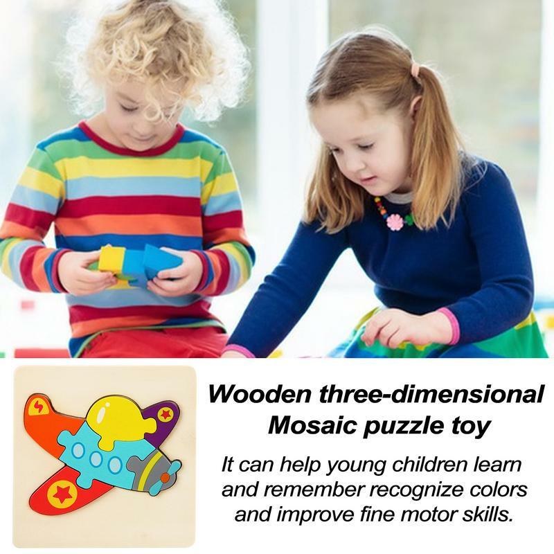 Wooden Puzzle Toys Smooth Montessori Jigsaw Puzzles Board Toy Burr-free Wooden Montessori Toys Multifunctional Toddler Sensory