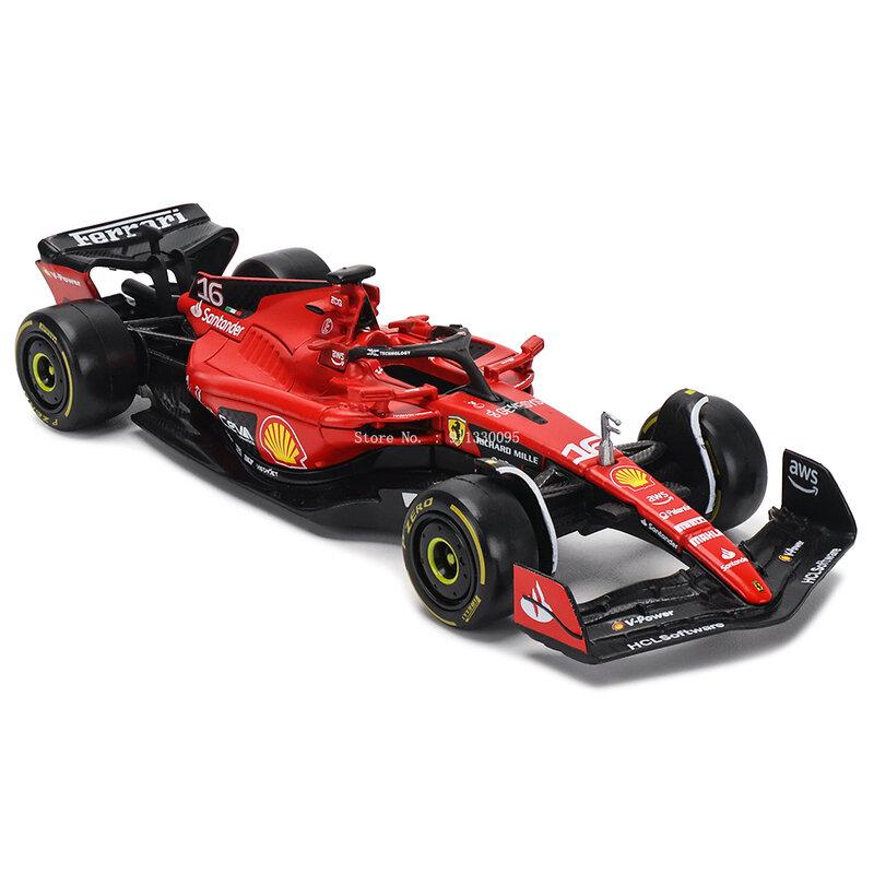 Bburago 1:43 F1 Ferrari 2023 SF23 # 16 Lecler # 55 Sainz Jr. Alloy Car Die Casting Model Toy Collection First order equation