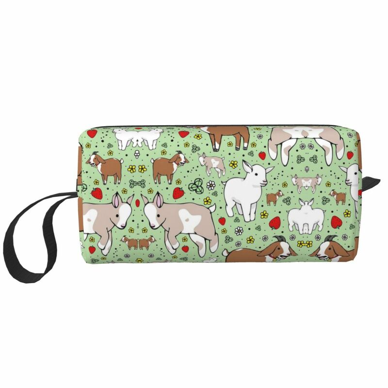 Goats Makeup Bag Cosmetic Organizer Storage Dopp Kit Toiletry Cosmetic Bag for Women Beauty Travel Pencil Case