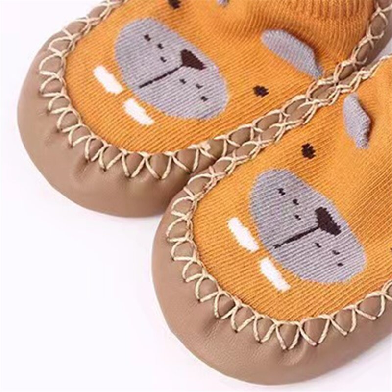 Mildsown-Meias macias dos pés dos desenhos animados para bebê, sapatilhas antiderrapantes, sapatos de caminhada para meninas e meninos recém-nascidos, sapatos bonitos para criança