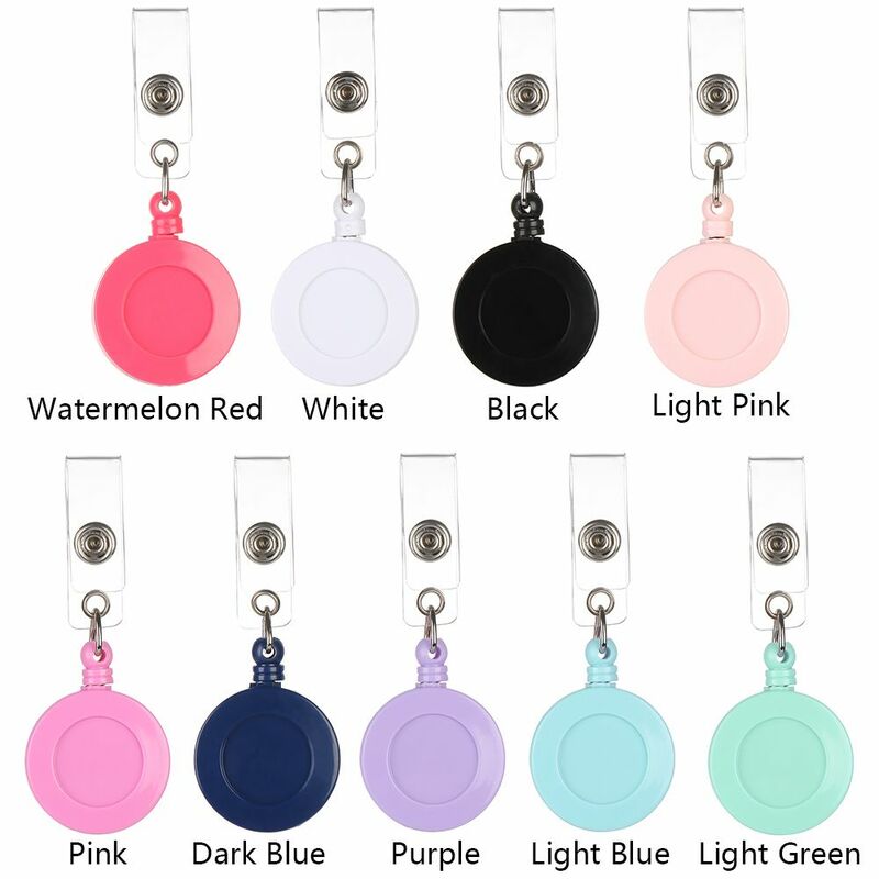 1pc Unisex Retractable Office Supplies Key Ring Nurse ID Name Card Lanyards Badge Holder