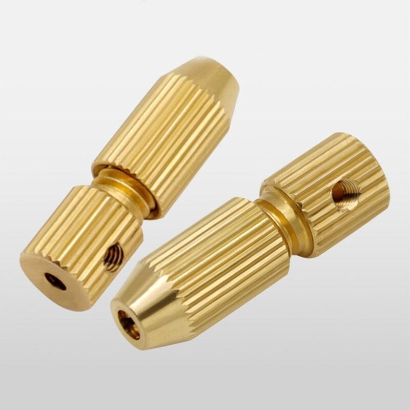 Micro Drill Chuck Clip  Fixture Clamps 0.8mm-1.5mm Mini Brass  Set for 2.3mm Rotary Electric Motor Shafts