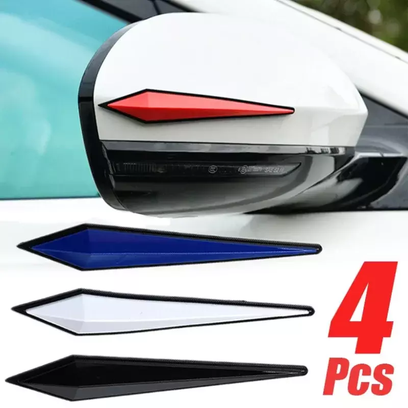 4pcs/set Car Anti-collision Protective Strips Body Door Rearview Mirror Edge Antis-scratch Protection Rubber Strip 3D Sticker