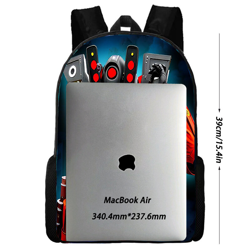 3Pcs Set Skibidi Toilet School bags with Lunch Bags Pencil Case,Titan Clock Man Kids Bags Custom Large Capacity Backpack