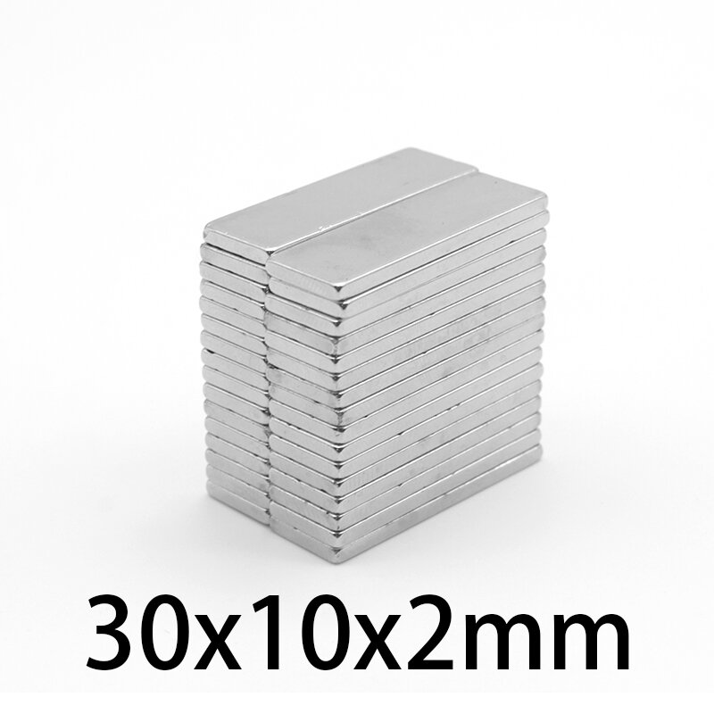 5/10/20/30/50/100 Buah 30X10X2Mm Blok Magnet Magnet Kuat Kuat 30X10X2 Magnet Neodymium Tanah Jarang Persegi Panjang 30*10*2