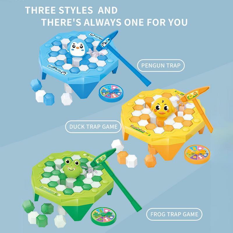 Mini Pinguïn Trap Ouder-Kind Interactief Entertainment Binnenbordspel Speelgoed Voor Kinderen Familie Breken Ijsblok Redden Pinguïn