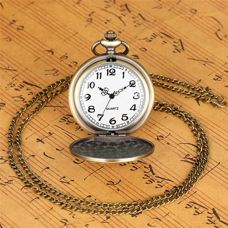 Steampunk الجمجمة رئيس تصميم كامل هنتر كوارتز التناظرية ساعة الجيب للرجال النساء مع قلادة قلادة سلسلة ريترو ساعة