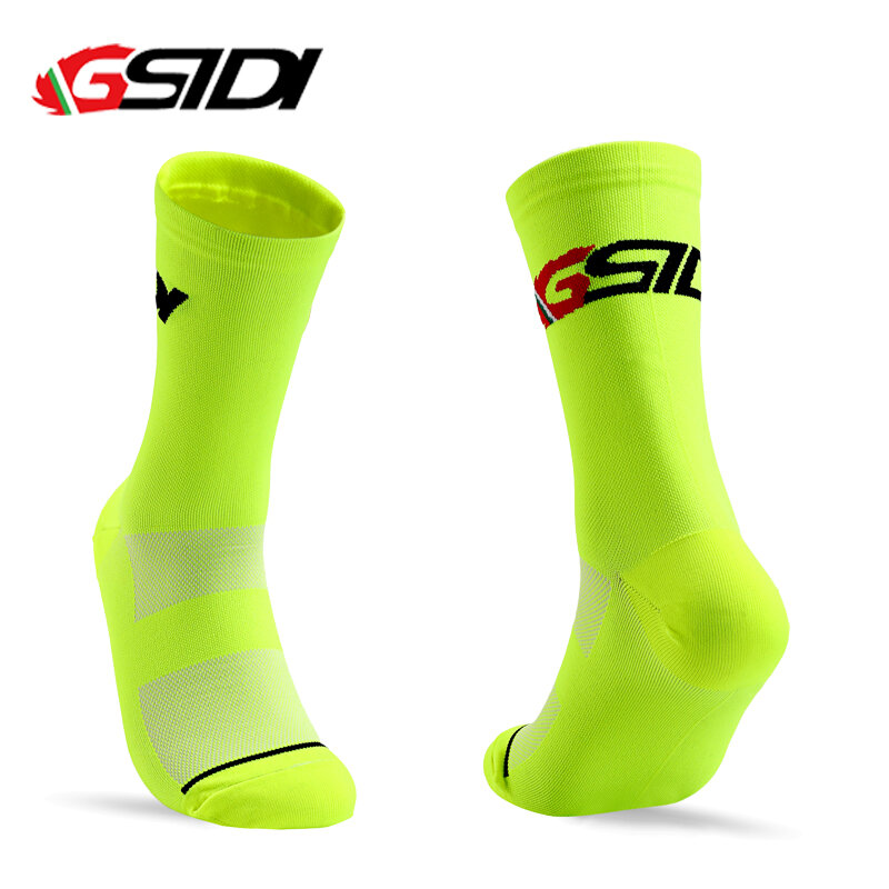 Gsidi-Calcetines de compresión para ciclismo para hombre y mujer, medias profesionales de alta calidad para correr y deportes al aire libre