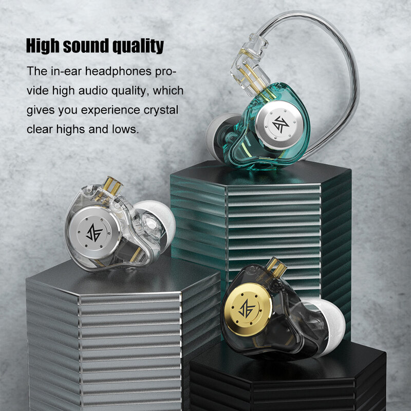 KZ EDX PRO dynamiczne słuchawki HIFI muzyka sportowe słuchawki douszne słuchawki douszne sportowe słuchawki z redukcją szumów z torbą