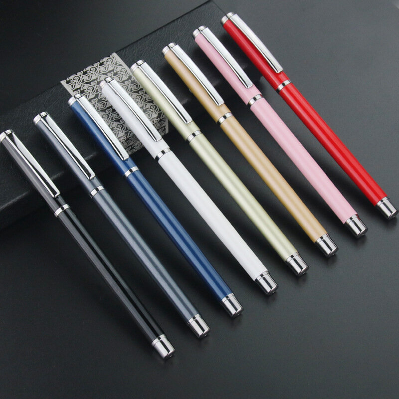 0.5Mm Hoogwaardige Zakelijke Handtekening Pen Metalen Gel Pen Inkt Pen School Kantoorschrijfbenodigdheden Balpen Balpen 040389