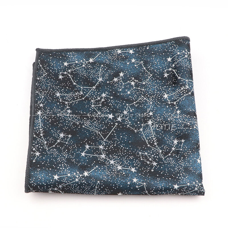 Nieuwe Casual Polyester Paisley Zakdoek Blauwe Bloemenzak Vierkante Zakdoeken Voor Heren Dagelijkse Kleding Zakelijke Feestaccessoires Cadeau