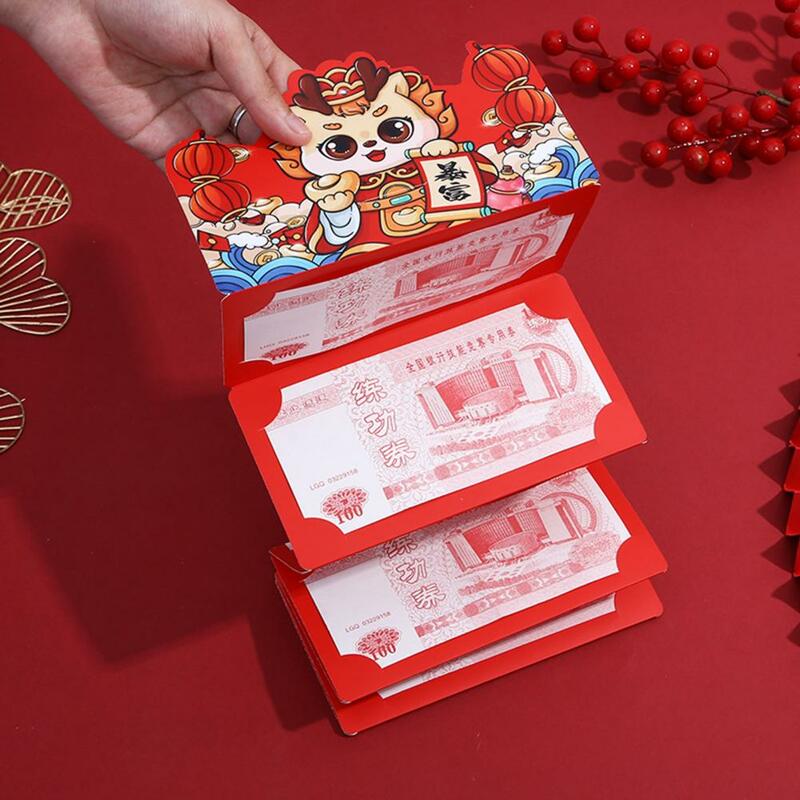 Envelope chinês do design dos desenhos animados, mini saco sorte, dragão sorte bênção para crianças, design exclusivo