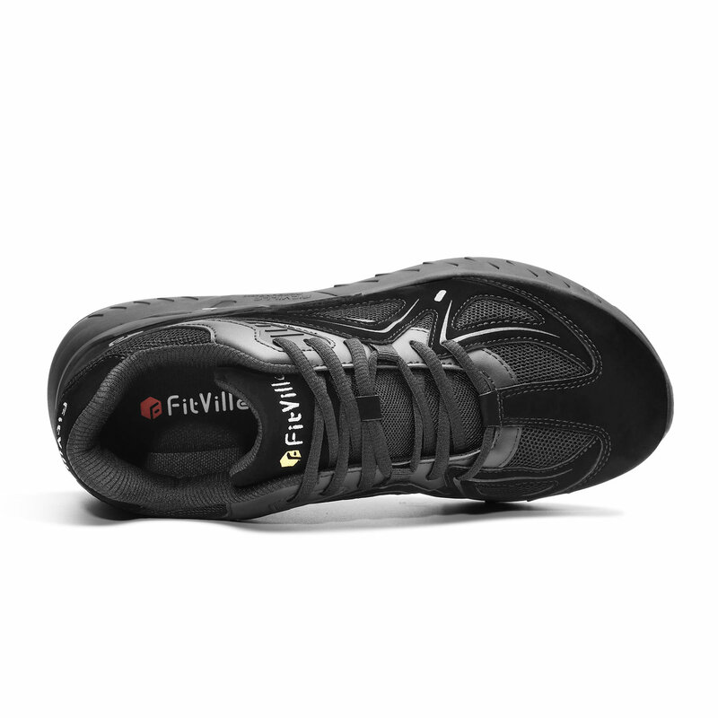 FitVille-Chaussures de marche coordonnantes extra larges pour hommes, baskets légères pour pieds plats, chaussures de sport à talon ajusté